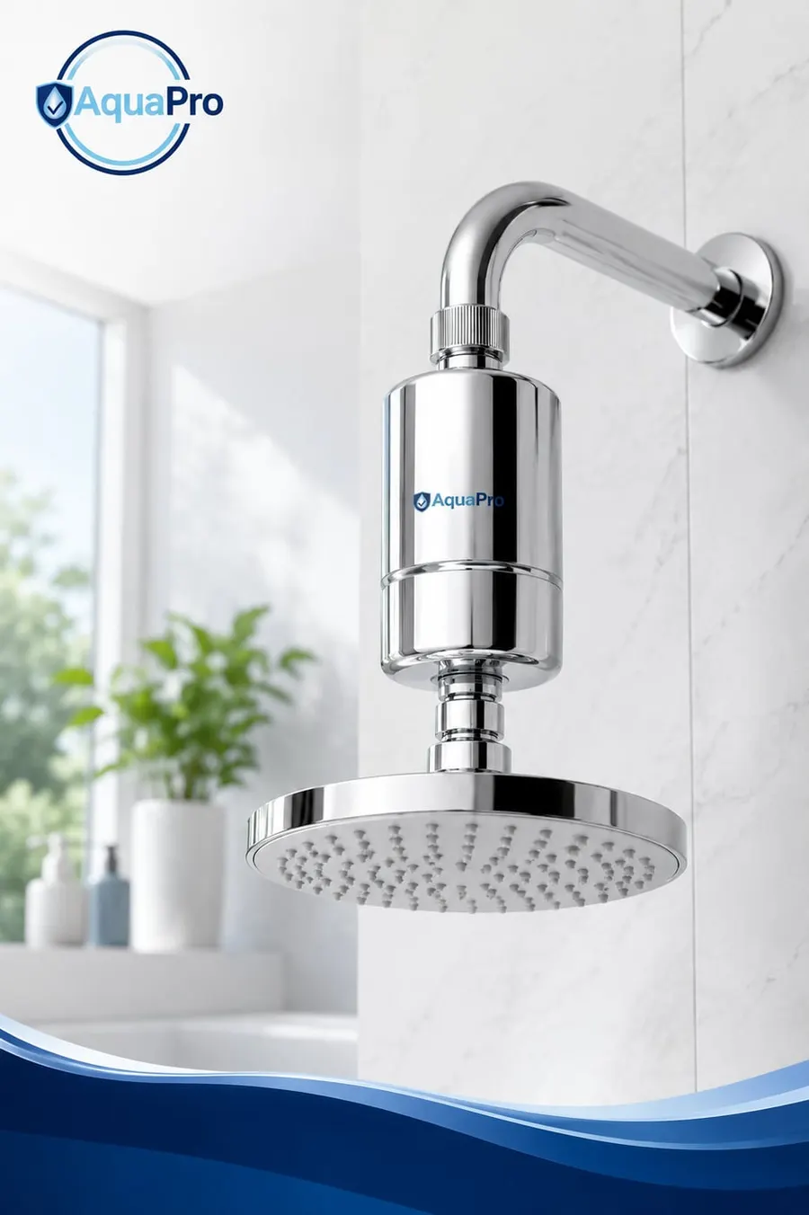 Filtro para ducha que reduce el cloro y la cal del agua