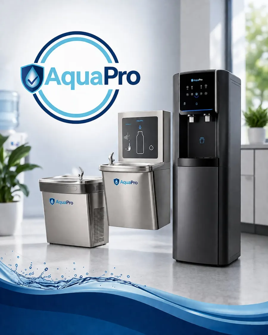 Fuente dispensadora de agua para oficinas instalada por Aquapro
